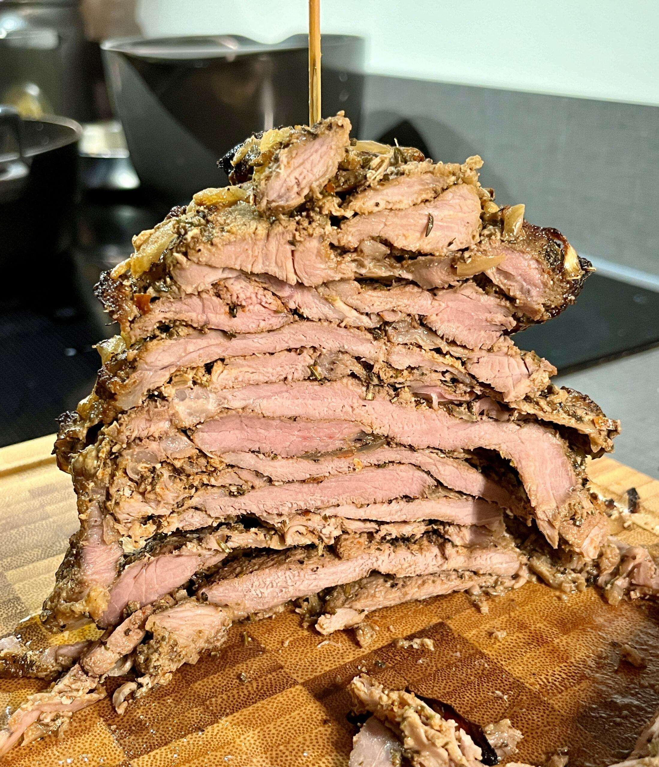 Gyros på fläskkarré i ugn